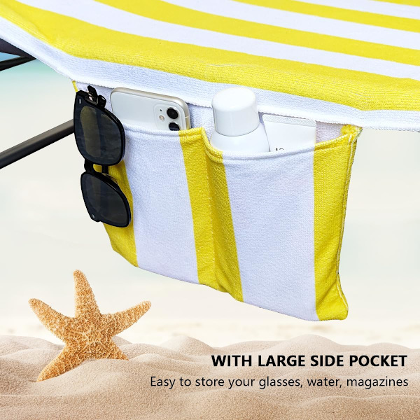 Strandstolsskydd, 75x210cm Handduk för Strandstol med