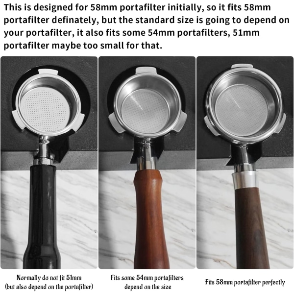 1 stk (Sort) Tamper Station Skridsikker Espresso Tamper Stativ Stærk