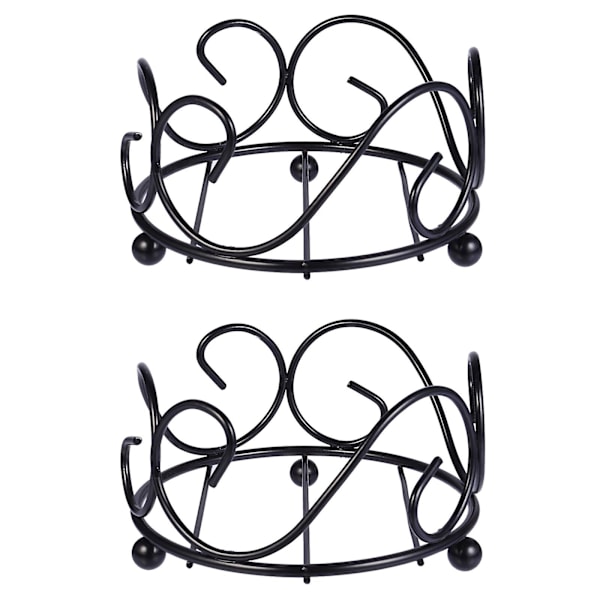 2 stk. smedejerns-coasterholder Premium coasterholder Kreativ coasterholder Sort