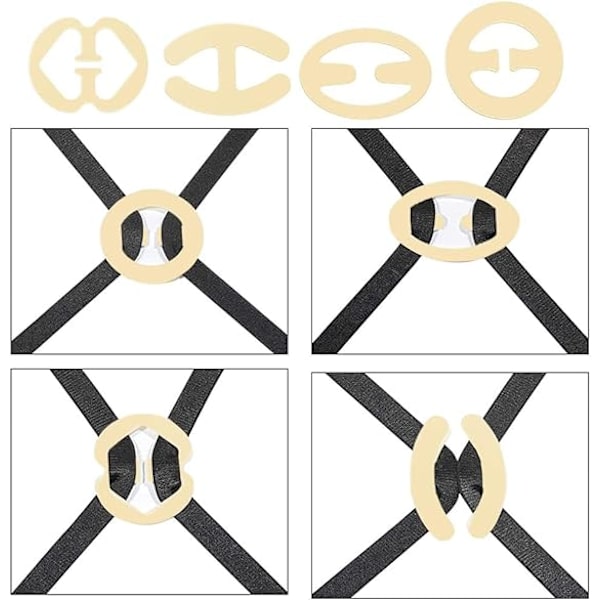 12 stk BH-stroppklips, BH-klips, sklisikre BH-spenner, 4