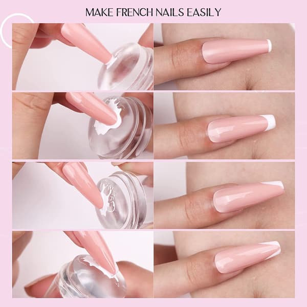 Nagelkonststämpel, Klar Silikon Geléstämpel, för