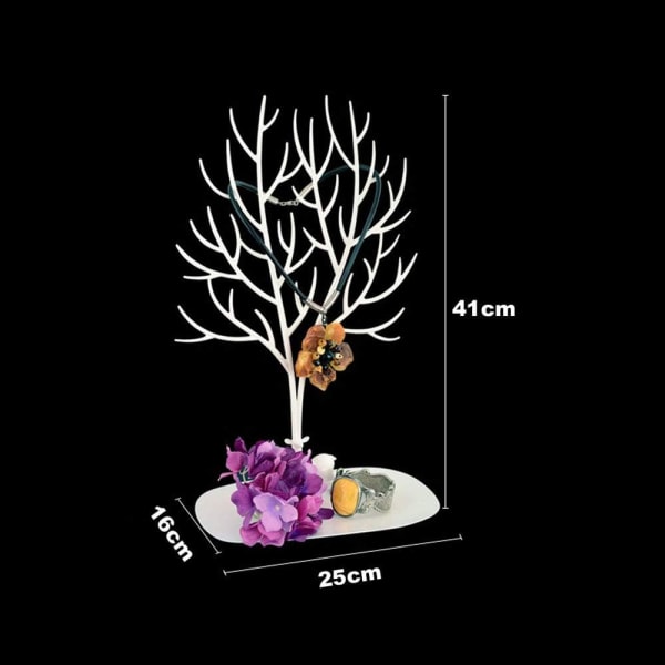 1 stk (Hvit) Hjortegevir Tre Stativ, Smykkeholder/Halskjede