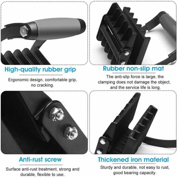 Sort Jernplade Løfter Ergonomisk Gorilla Griber Gipsplade Løfter Støtteplade Panel Griber Plader for Bekvem