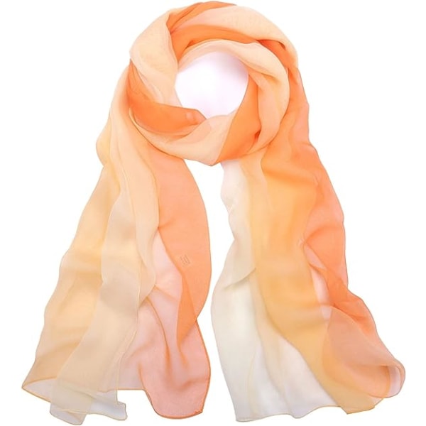 Dam Scarf Mjuk Gradient Färg 175 * 75cm - (Orange) -