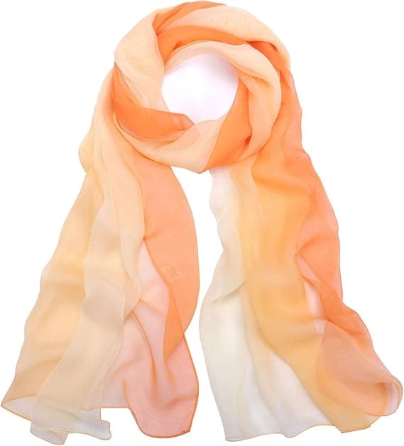 Dameskals Blød Gradient Farve 175 * 75cm - (Orange) -