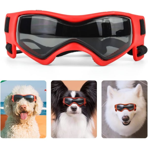 Hundesolbriller - Justerbar UV-solbrillestrop - Vandtæt