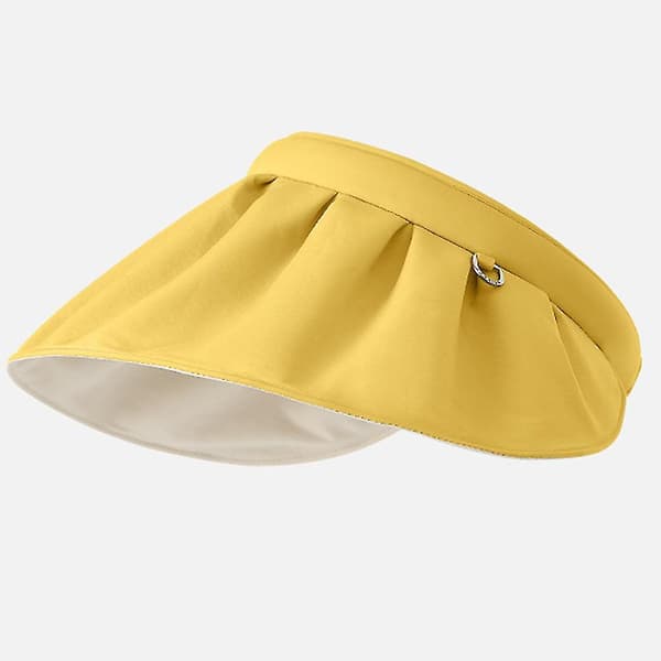 Blå Sommar Shell Solhatt UV-Mask Justerbar Bredbrättad Solhatt