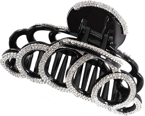Rhinestone Hårklips, Stor Kæbe Hårklo Hårtilbehør til