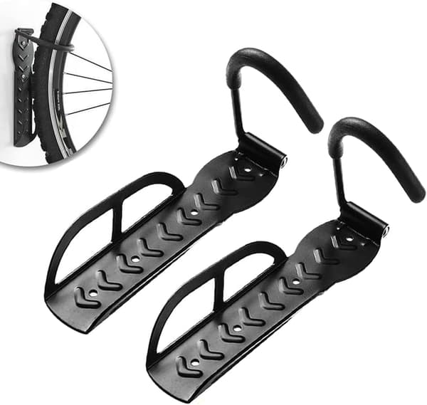Pyörän seinäkoukku - seinäkiinnitys, 2 kpl, MTB, maantiepyörä