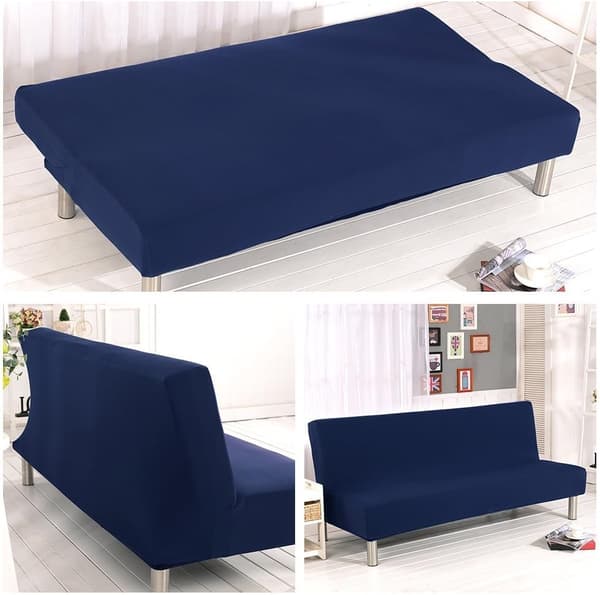 Elastiskt Clic Clac-överdrag för 3-sits soffa, vardagsrum enfärgad
