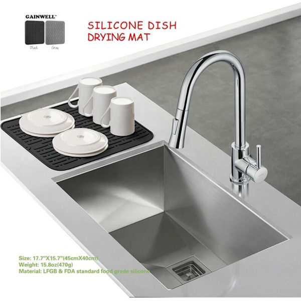 Silicone tørreplade til opvask, medium højde 30 * bredde 14,5 cm