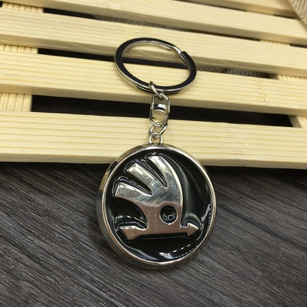 Metall nøkkelring med token for handlekurv Sølv One size