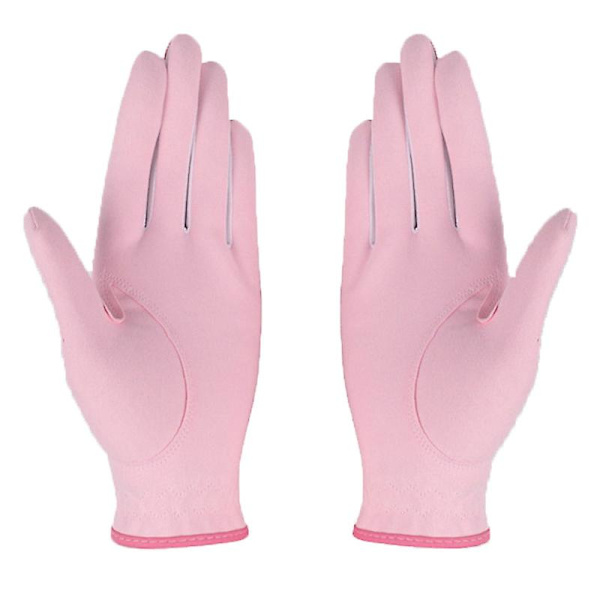 1 par dam andningsbara mikrofibertyg golfhandskar halkfria elastiska handskar vänster höger hand sport handskar mörkblå