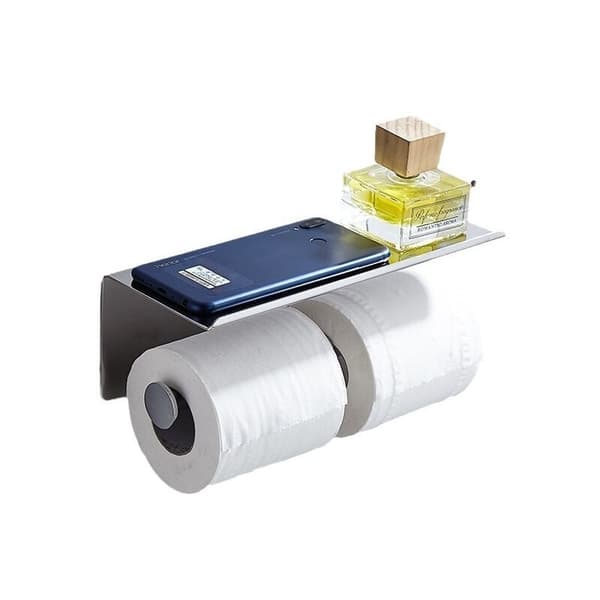 1 krom veggmontert toalettpapirdispenser