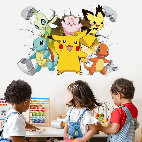 3D Cartoon Wall Stickers Game Wall Decal Selvhæftende Wall Stick