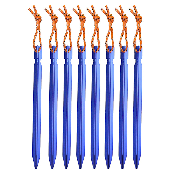 Ett set med 8 utomhustält, med campingspikar av aluminiumlegering