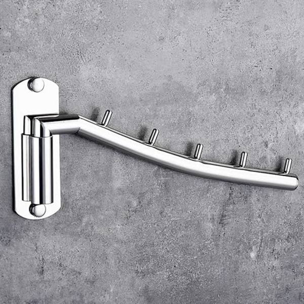 1 ställ silver torkställ, väggställ i rostfritt stål, klädställ