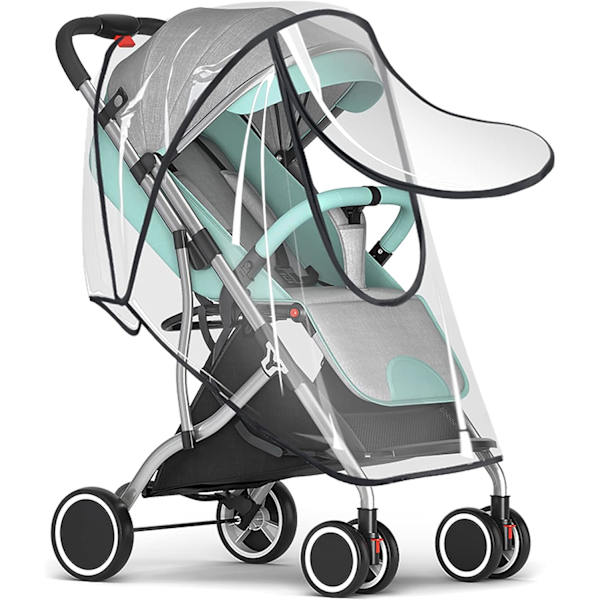 Universal Vagn Regnöverdrag, Transparent Babyvagnsöverdrag, Stro