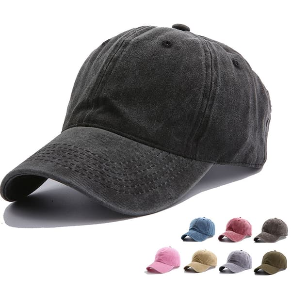 Baseballcaps, slitt vasket justerbar caps