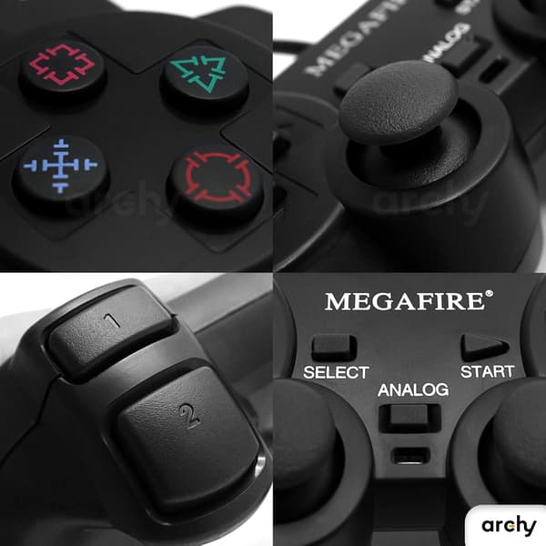 PC-kontroller Trådløs Spillkontroll To Joystick Dobbel Vibrasjon Spillkontroll Multifunksjonelle Knapper Kompatibel for PC Windows