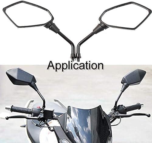 Par MC-speglar Universal Bakspelspegel för Scooter