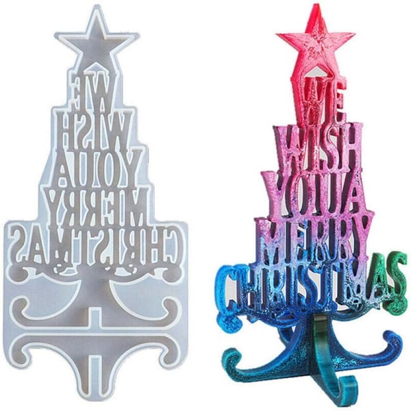 Vi ønsker dig en glædelig jul smykkefremstilling af krystalharpiksform