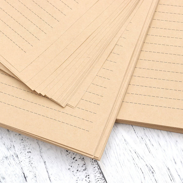100 ark A5 vintage tomt Kraft brevpapper retro brevpapper