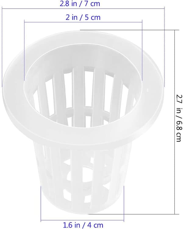 50 st Hydroponiska odlingskorgar i plast, innerdiameter 50 mm