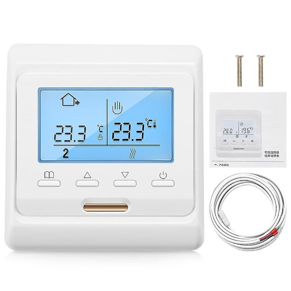 16a 230v LCD Programmerbar Värme Golvvärme Rumstermostat Termostat