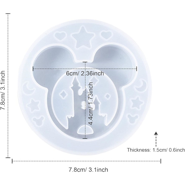 Silikon Smykkeform, 2 Mushoder Slott Form Epoxy Form