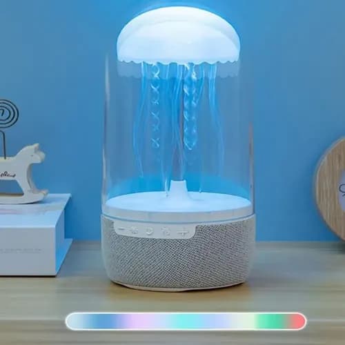 7-värinen meduusalamppu Bluetooth-kaiuttimella