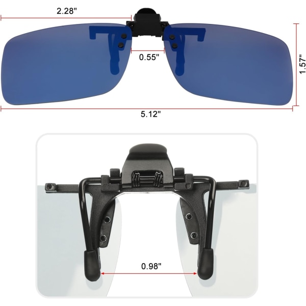 4-pack, Clip-on Polariserande Solglasögon, Överglasögon för Män Kvinnor