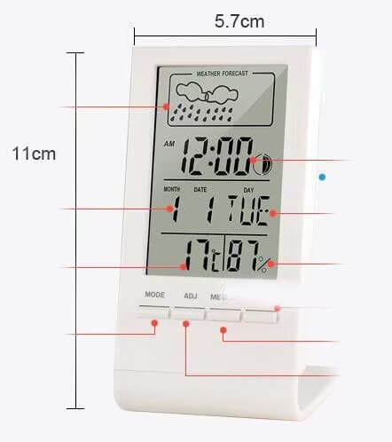 1 stk Indendørs Hygrometer Termometer, Høj Præcision Digital
