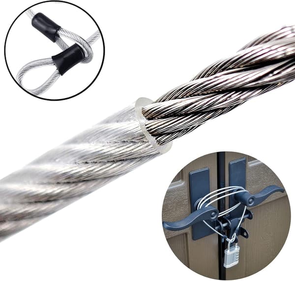 Säkerhetskabel Flätad Stålkabel Flexibel Lås Kabel Kabel Lås