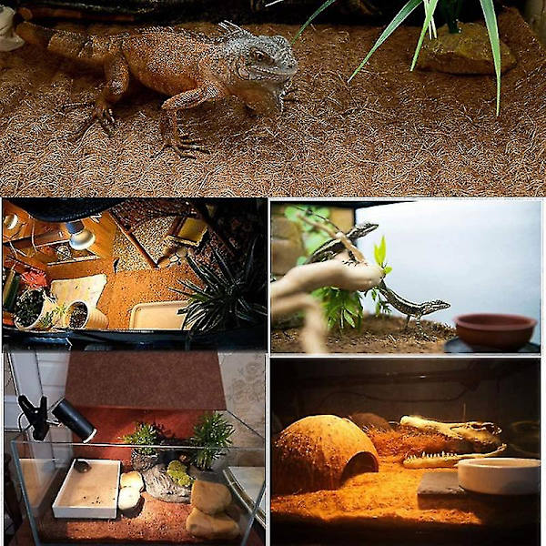 Reptil teppe kokosfiber skilpadde teppe matte for kjæledyr terrarium liner reptil forsyninger for 50*30CM