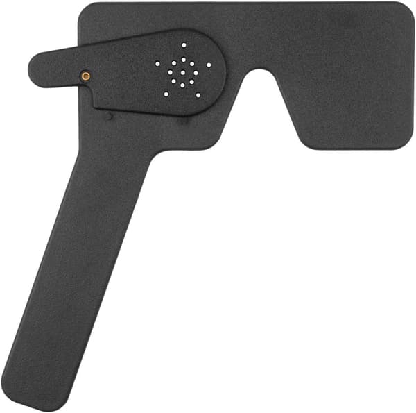 1 svart ögonmask för synundersökning, öga
