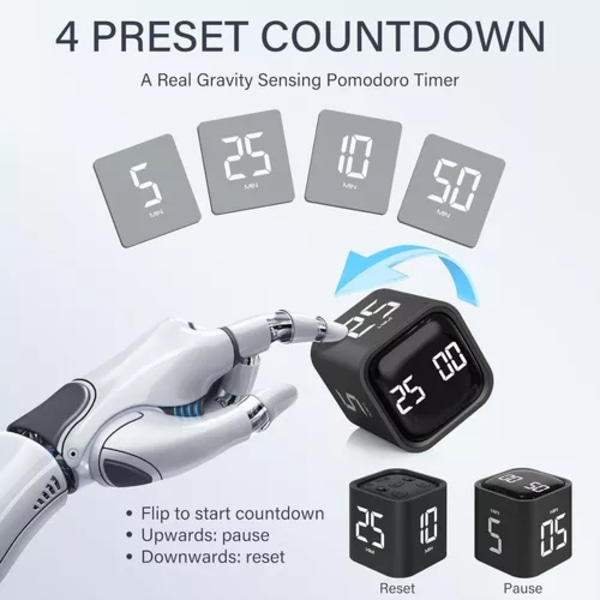 Spin Pomodoro-timer, terningtimer for ADHD