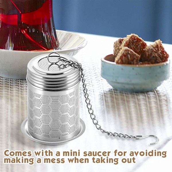 1 stk. (Sølv) Te-infuser, Te-si, Fint Masket Te-filter
