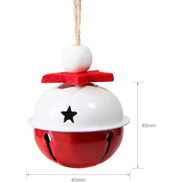 12 Store Jingle Bells Metall Jingle Bells Dekorasjon for