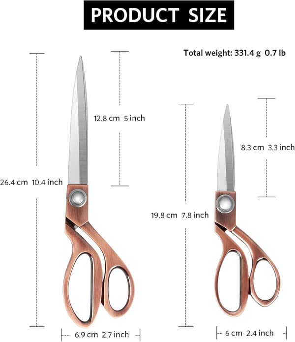 Högpresterande Sy-saxar 20cm +26cm - Professionella