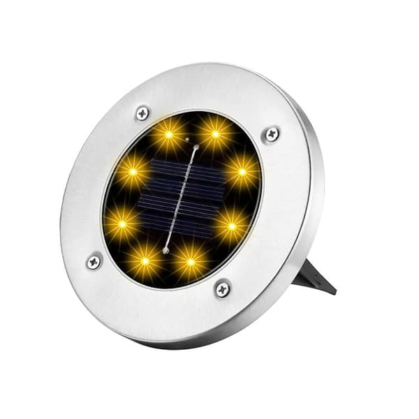 Solcellsmarklampor 4-pack - 8 Vattentäta LED-solcellslampor för trädgård