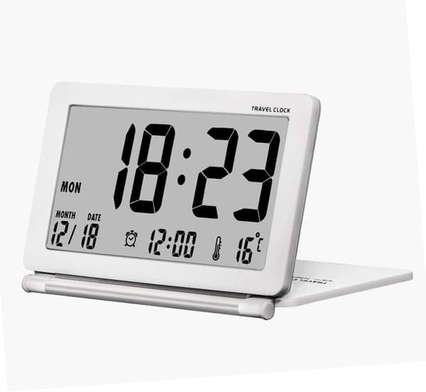 Liten Researlarm, Tyst Digital Alarmklocka Stor LCD