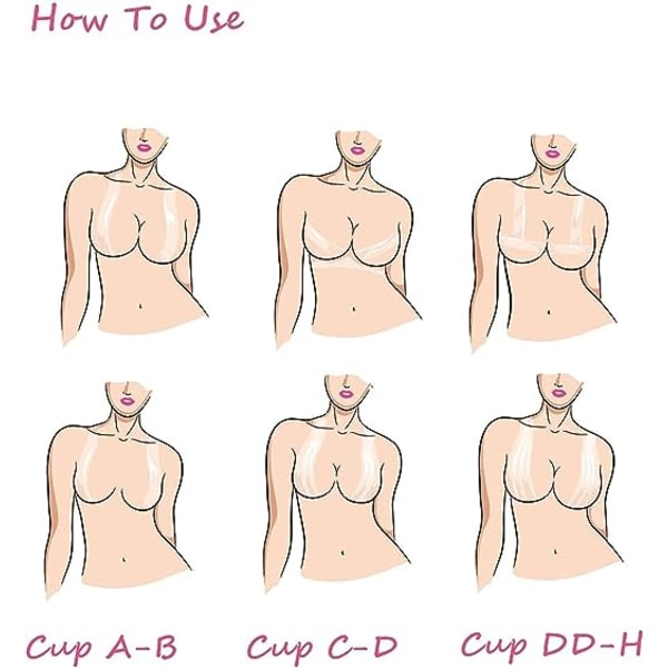 BH (röd)-brösttejp BH Osynlig bröst självhäftande axelbandslös