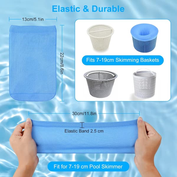 20 stk. blå swimmingpool affaldsdæksler, swimmingpool