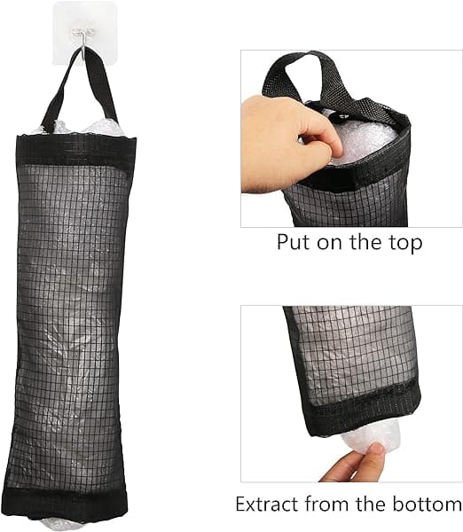 2-pakks Vanntette Vaskbare Plastoppbevaringsposer med Foldbar