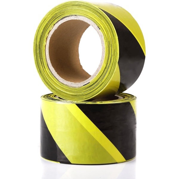 1pcs Hazard Warning Tape 70mm x 33m Yellow/Black Non-adhesive