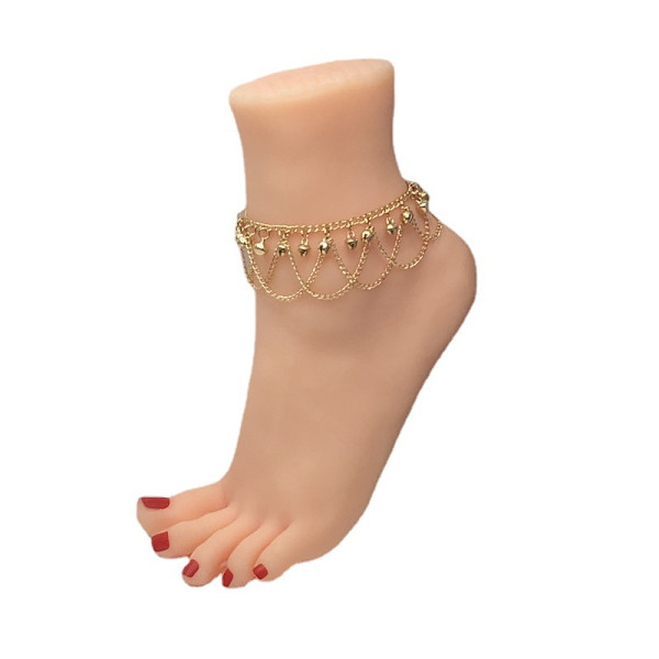 1 kpl (Kulta) Anklet-ketju Anklet-rannekorut Aalto-pinnoitettu riipus