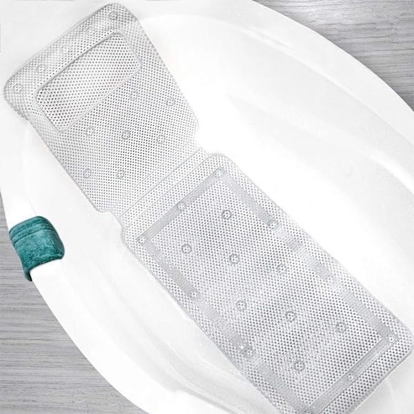 Badematte med full kroppsstøtte og badepute, 3D luftnett Spa-bad