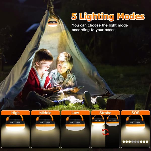 Batteridrevet Campinglampe [2 Pak] Campinglygte med