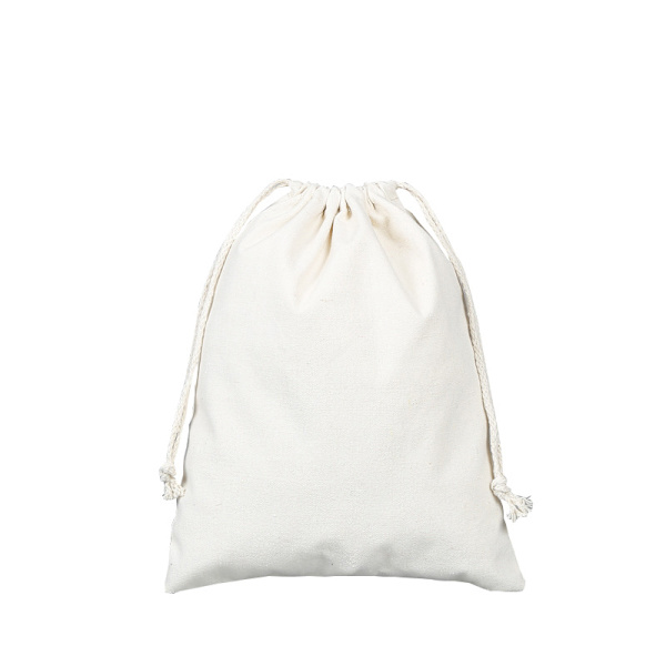 Bomullsposer 18x26 cm 10 stk med snor, oppbevaring liten